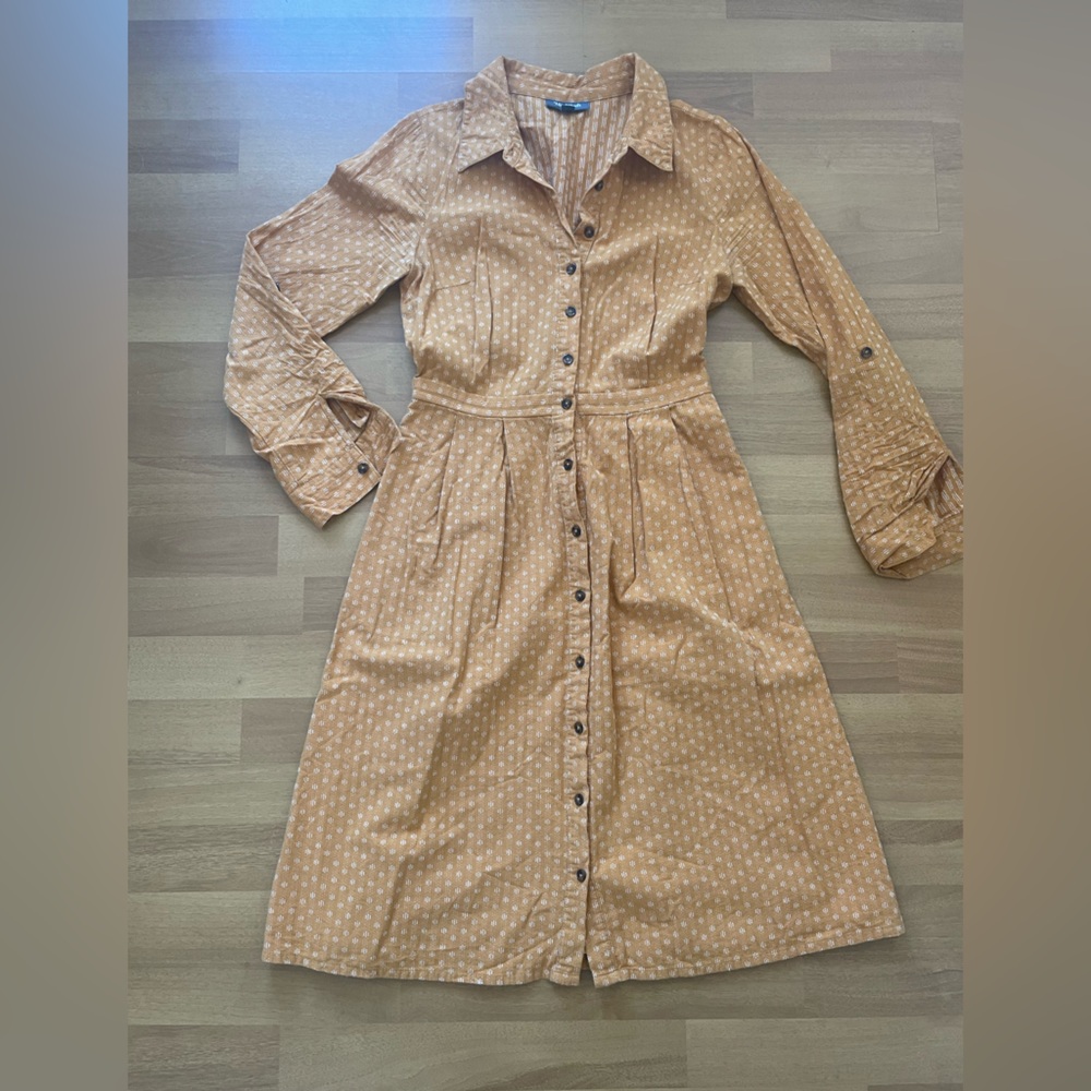 Mustard midi dress from ModCloth, size 6